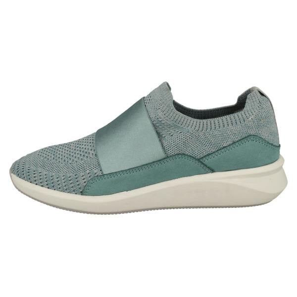 Clarks Ladies Clarks Elasticated Strap Detailed Trainers Un Rio Knit
