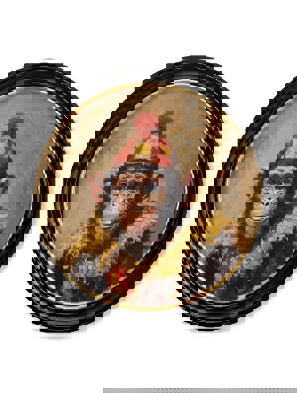 Exceptional Art Chimpy the Daring - Oxford round frame