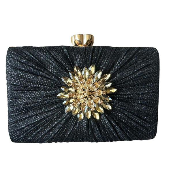 Love EMVY Petal Radiance Floral Clutch Sparkle Evening Bag