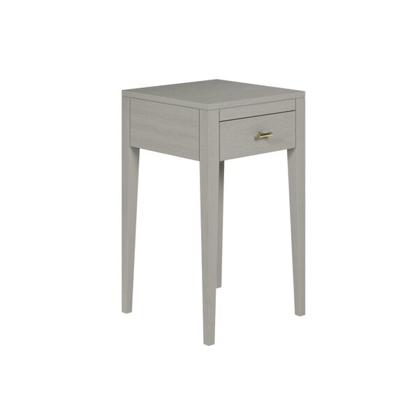 Wyld Haus Olinda Mist Grey Wood Grain 1 Drawer Bedside Table
