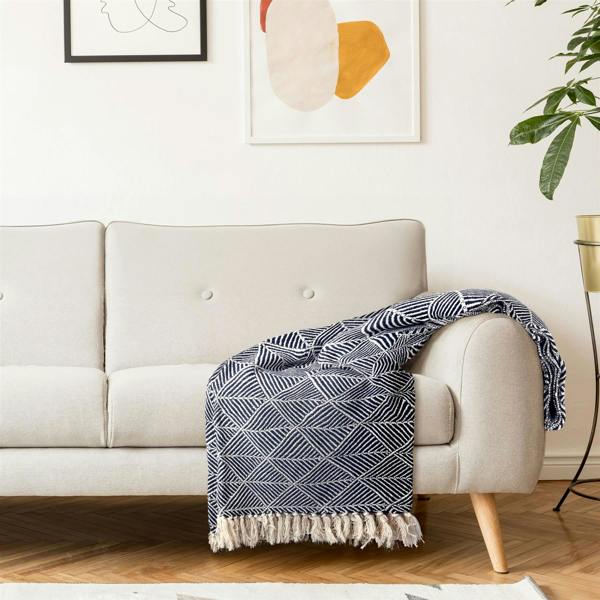Zahra Navy Throw 50x60"