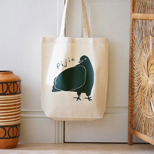 Paper Plane Pijin Tote Bag - great gift for pigeon lovers