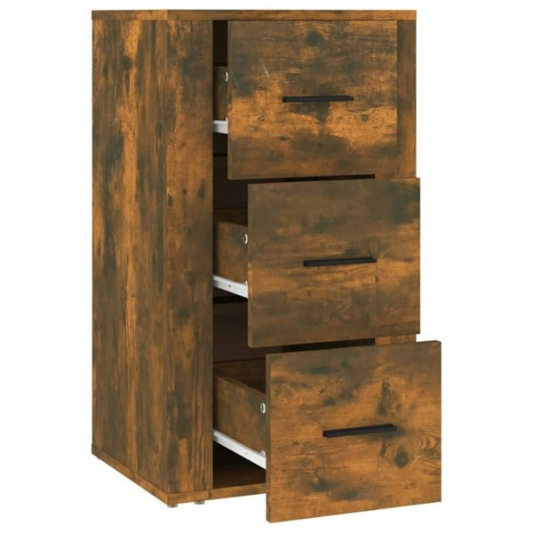 Berkfield Sideboard Smoked Oak 40x33x70 cm Engineered Wood
