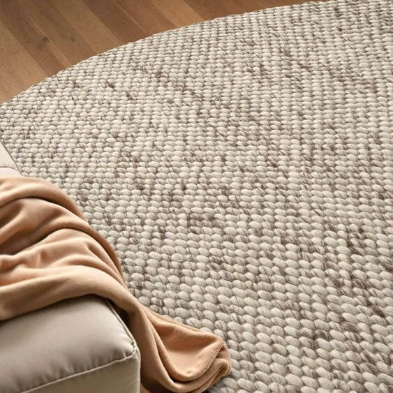 Hanse Home Lyon Wool Beans Rug Natural Cream Brown