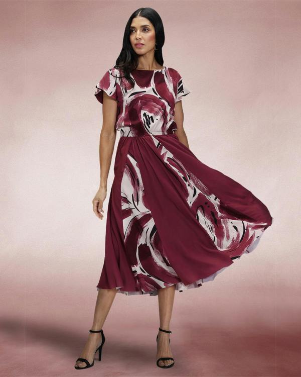 HotSquash Pleated Midi Dress