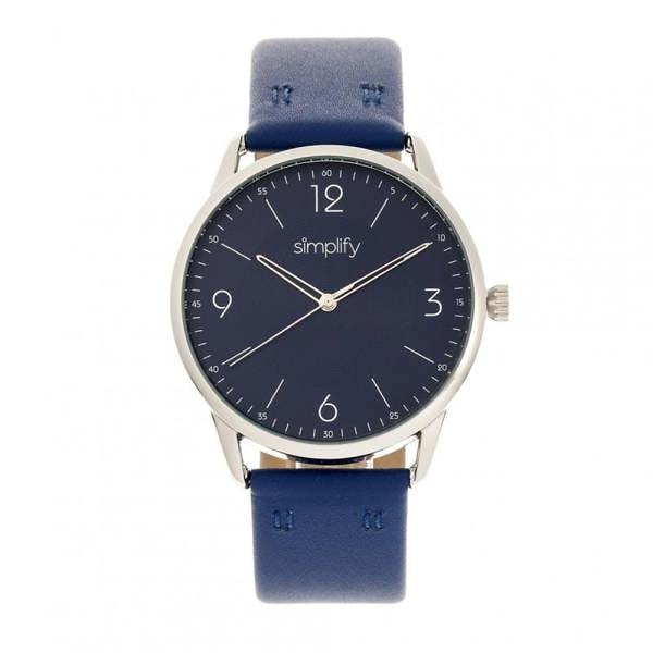 Simplify The 6300 Leather-Band Watch