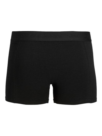 Jack & Jones WAISTBAND 3 Pack Trunks Mens Black