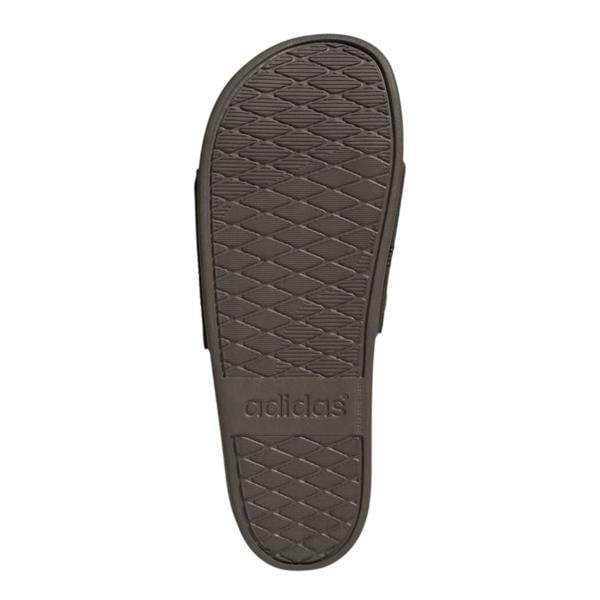 Adidas Mens Adilette Comfort 3 Stripes Flat Slides - Olive Strata - 