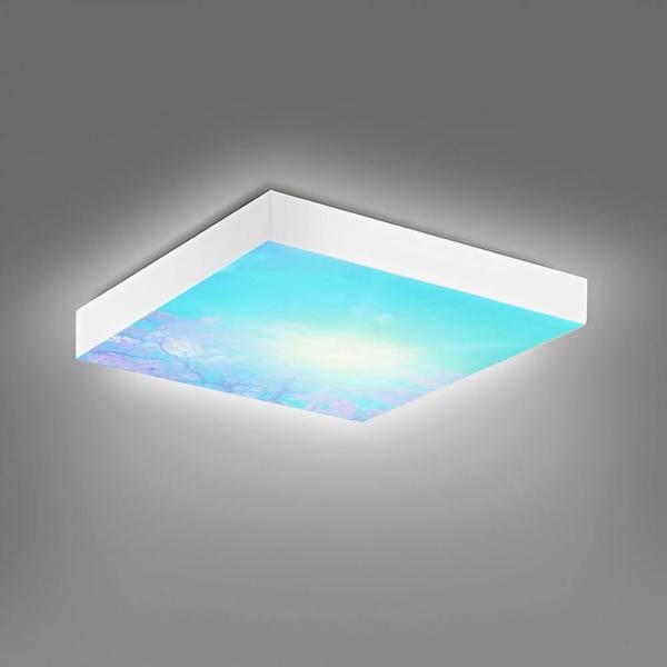ENER-J LED Sky Cloud Panel with Cherry Blossom Trees 60x60cms set of 4 Panels with Surface Mounting Frames