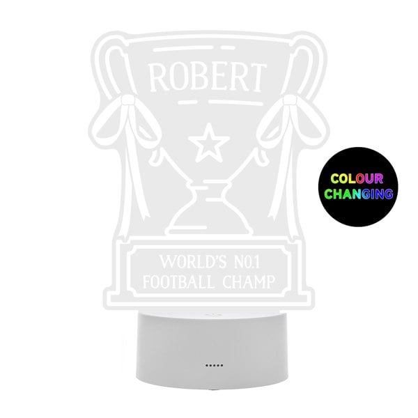 Personalised Memento Company Personalised Trophy LED Colour Changing Night Light