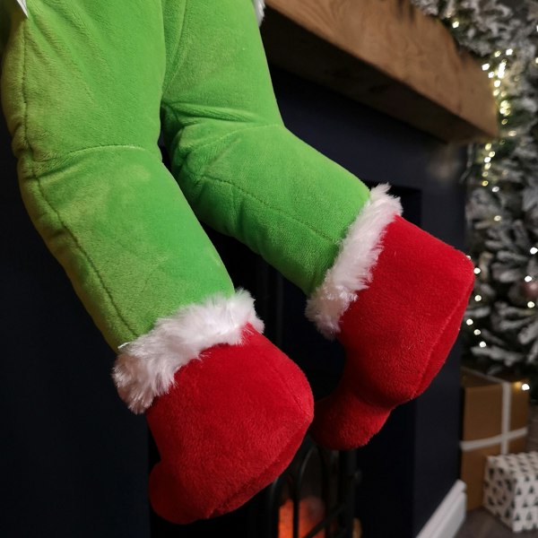 Samuel Alexander 32cm Door Hanging Laughing Elf Animated Indoor Christmas Decoration