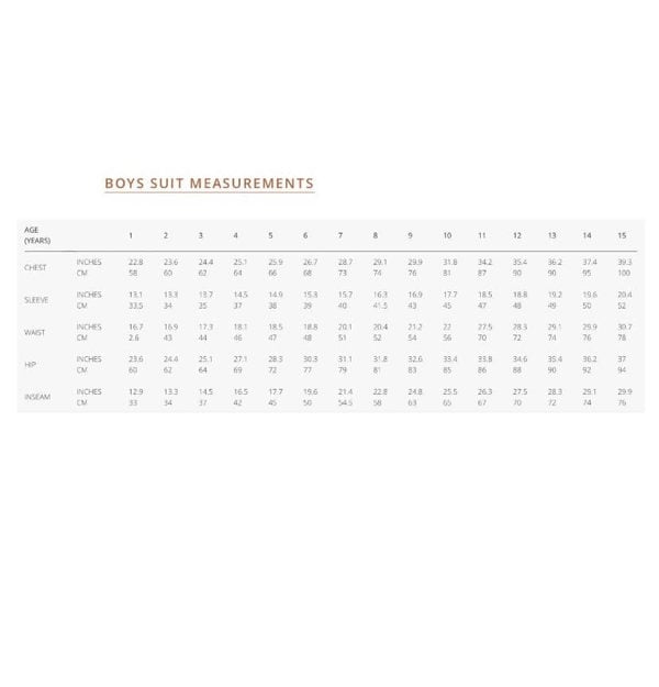 Suit measurement guide