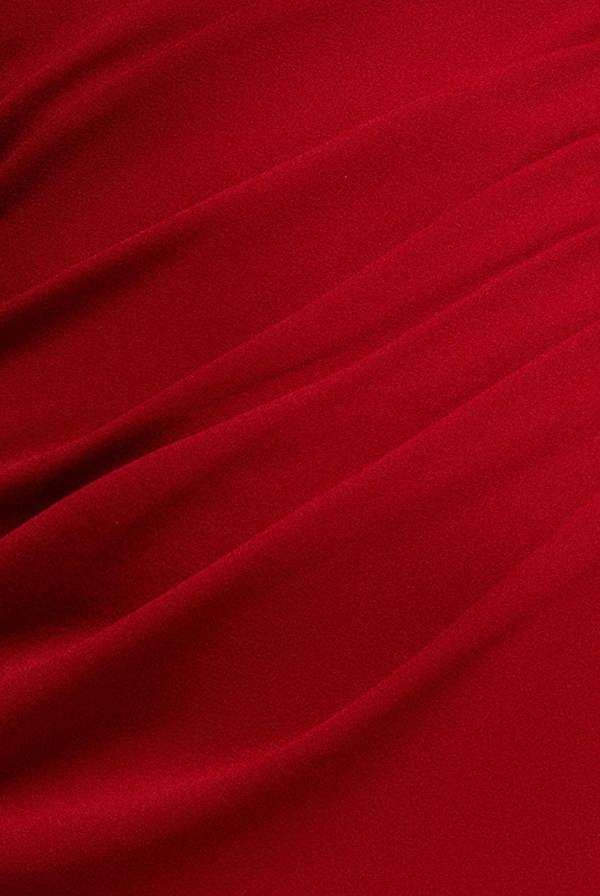 Off The Shoulder Maxi Dress With Split - Red DR1878