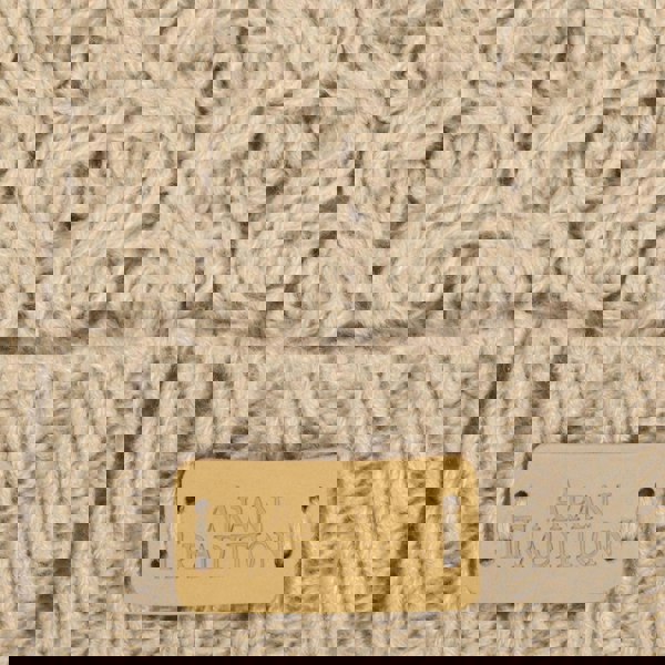 Aran Cable Knit Beanie Hat Aran Cable Knit Beanie Hat | Traditional Honeycomb Design