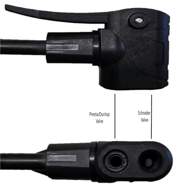 Sport Direct 160 PSI Steel Track Floor Bike Pump and Gauge with Dual Valve