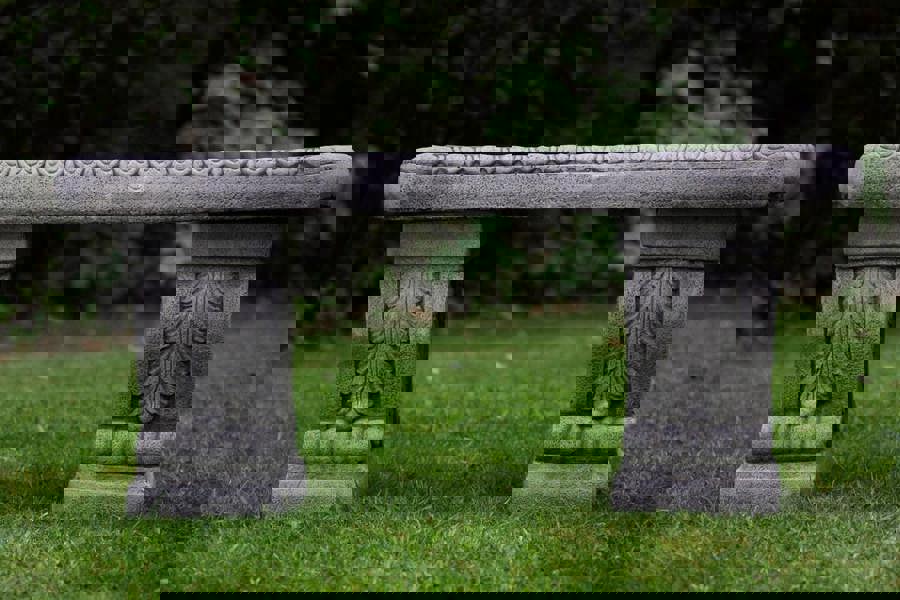 Superb Classic Stone Cast Garden Bench