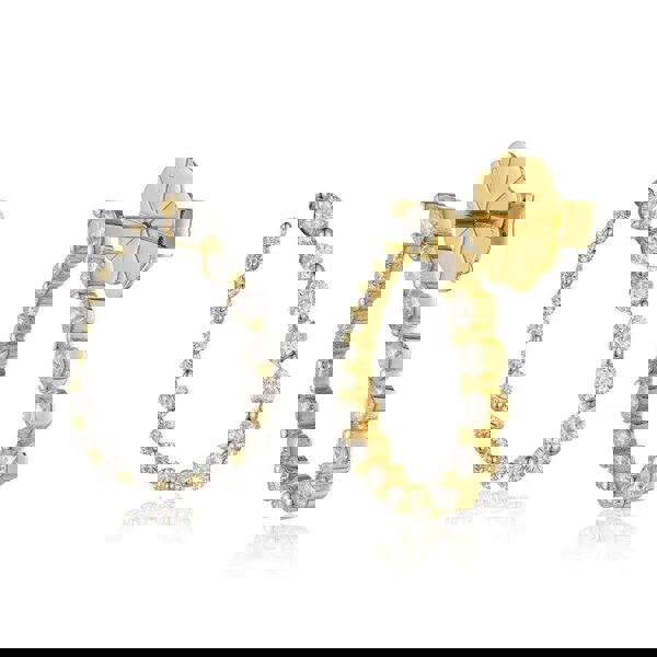 Lioness by TF Luma Hoops Earrings - 14K Gold Vermeil, Moissanite