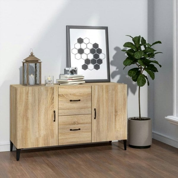 Berkfield Sideboard Sonoma Oak 100x36x60 cm Engineered Wood