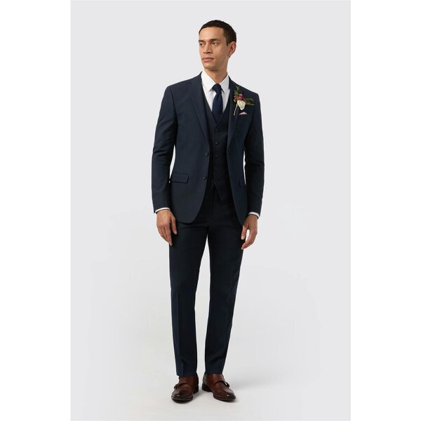 Limehaus Slim Fit Navy Stretch Jacket