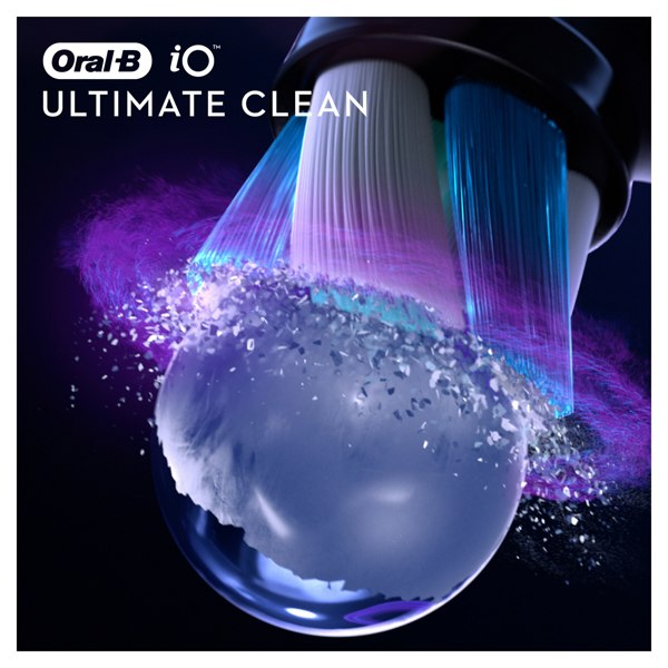 Oral-B iO Ultimate Clean Black Electric Toothbrush Heads, Pack of 4 Counts