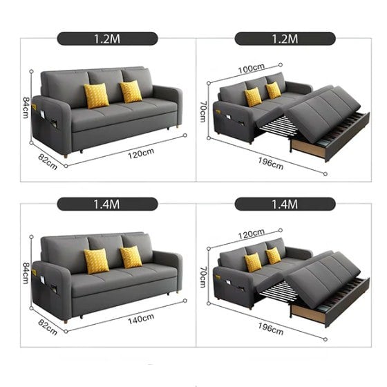 Gabriel Two Seater Sofa Bed 1.7m Slight Paint Off For Display-Weilai Concept-Weilai Concept