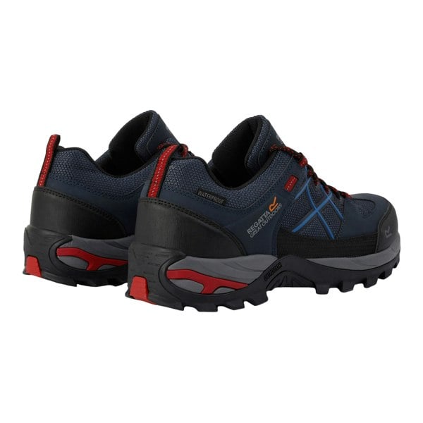 Regatta Mens Samaris III Low Walking Shoes - Navy/Rio Red