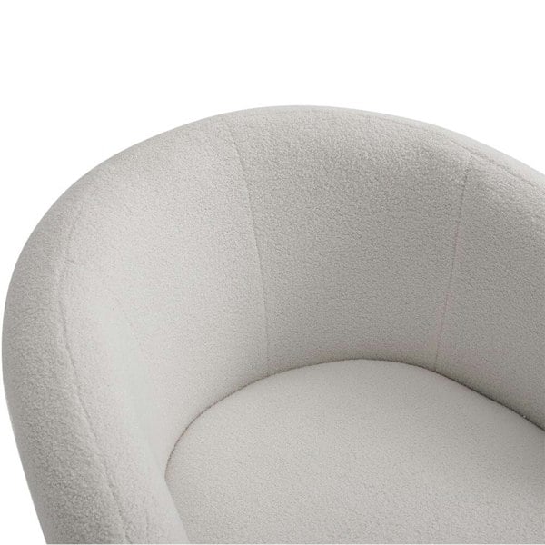 75cm Wide White Single Sofa Swivel Tub Chair Upholstered Tub Chairs Living and Home