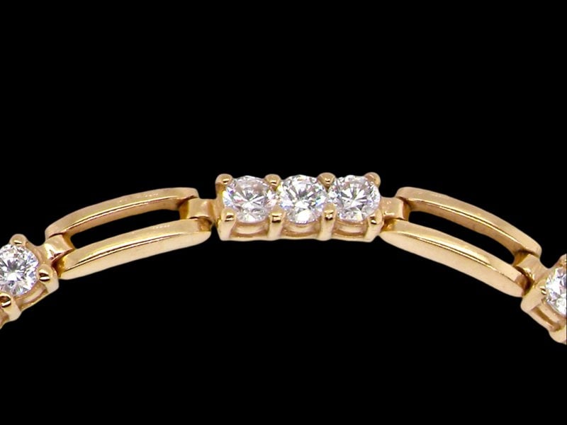 Vintage Tom A line bracelet set with Cubic Zirconia