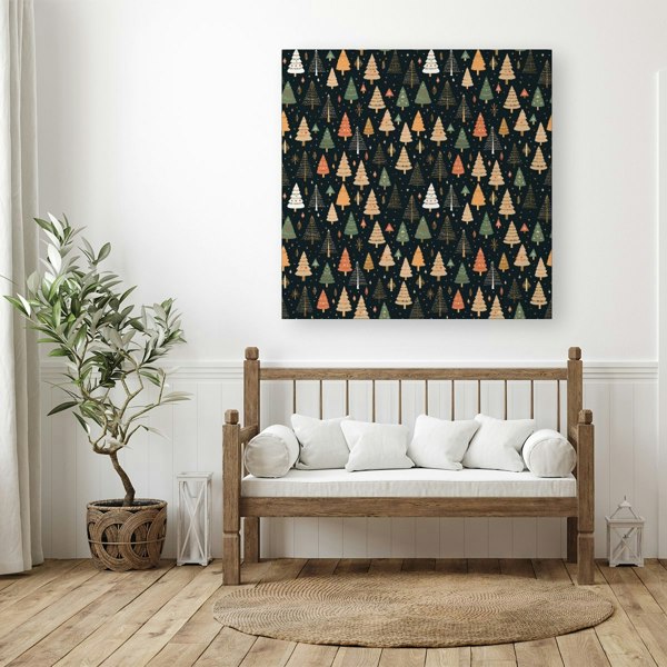 Warren Reed Boho Inspired Christmas Trees Canvas