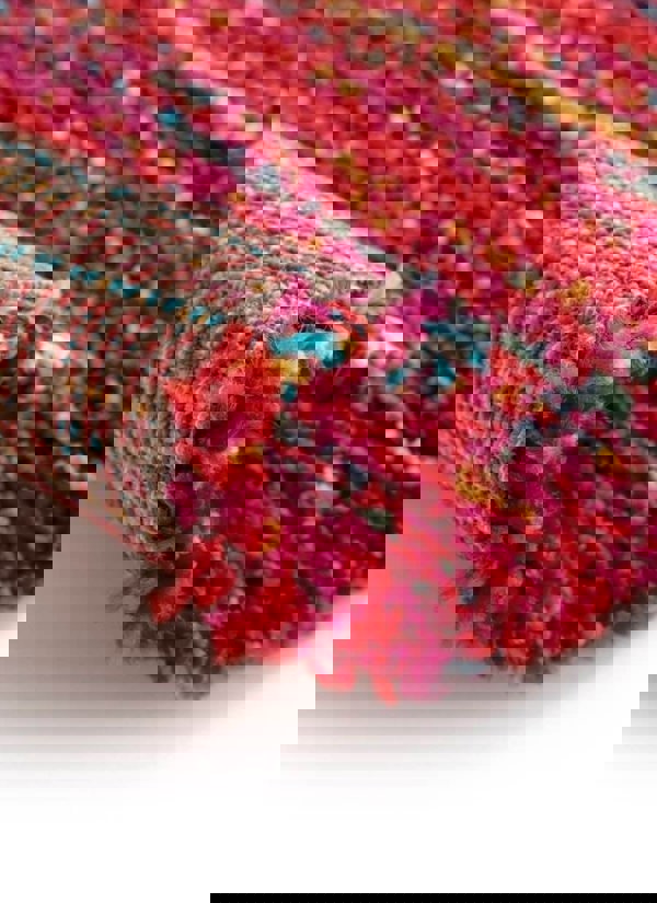 The Rugs Noble Sherpa Rug – Blue and Red Colours