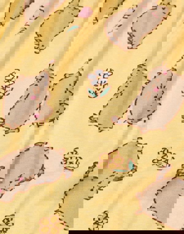 Pusheen Girls Yellow Spring Flowers Sleeveless Playsuit