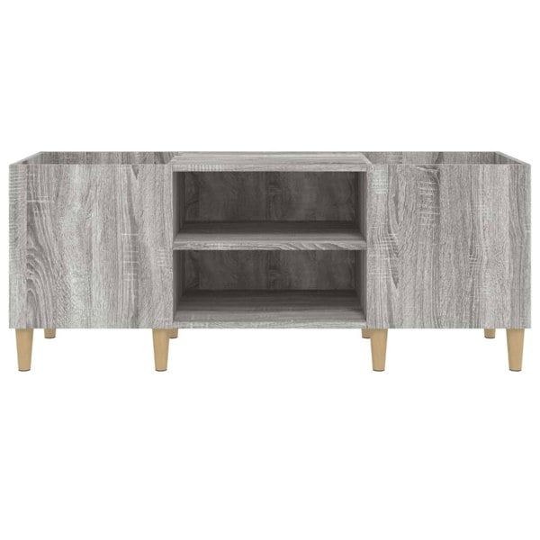 Berkfield Record Cabinet Grey Sonoma 121x38x48 cm Engineered Wood