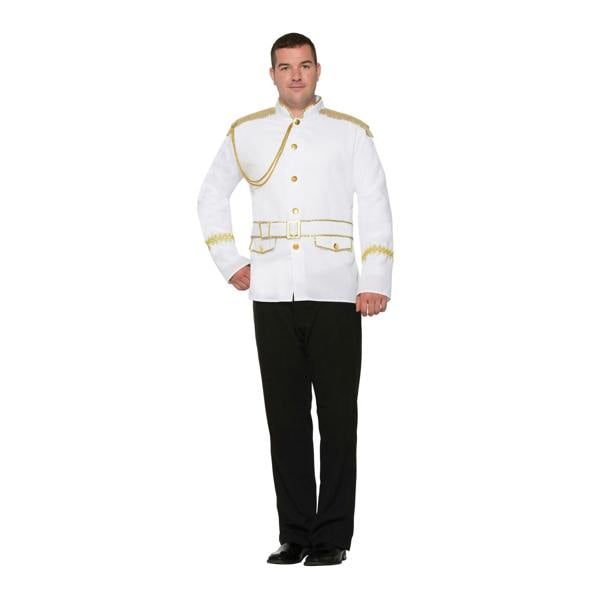 Bristol Novelty Mens Fairytale Prince Jacket - White/Gold - 