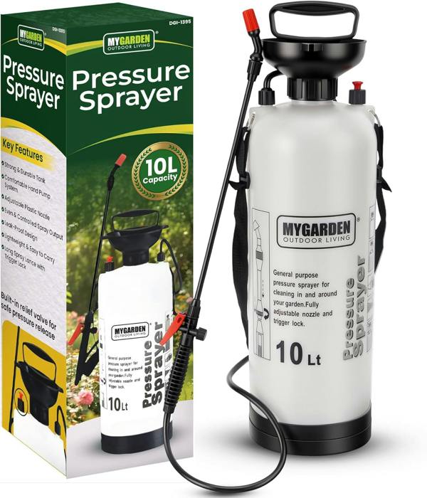 My Garden Outdoor Living Sprayer Pump-Weed Killer Pressure Sprayer Pump Action-Ideal-Spraying Water Fertiliser Herbicides Pesticides