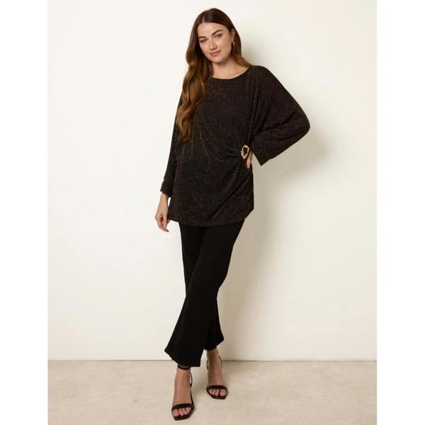 Blue Vanilla Buckle Metallic Top