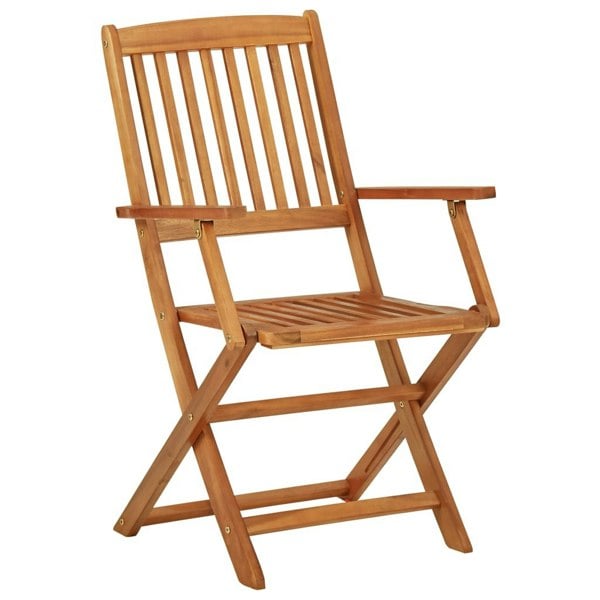 Berkfield 3 Piece Folding Bistro Set solid Acacia Wood