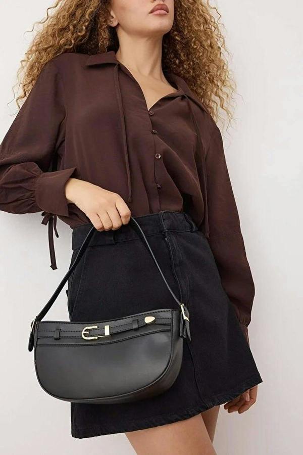 WOVCOR Women's Mini City Shoulder Bag with Buckle Detail