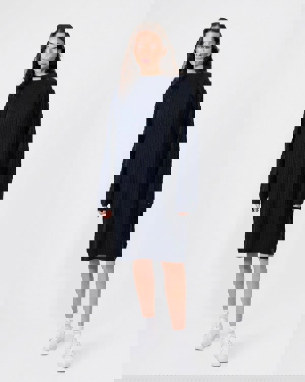 Tommy Hilfiger Cable Knit Womens Relaxed Jumper Dress - Desert Sky