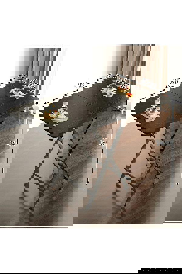 Living and Home 100x60cm Folding Wooden Dining Table