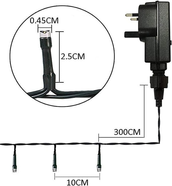 13M/42FT "Fairy Glow" 100 LED Plug-in Lights - Green Cable - Lighting Legends