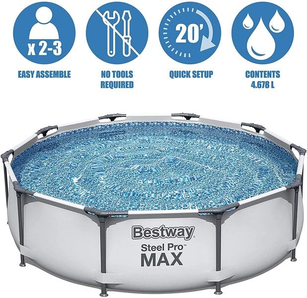 Bestway Swimming Pool Steel Pro MAX - 305 x 76 cm No Pump