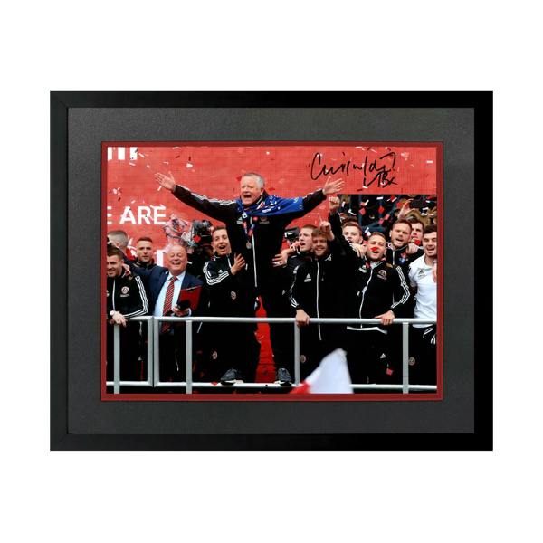 Chris Wilder Signed Sheffield United 16x12 Image Deluxe Mount Frame