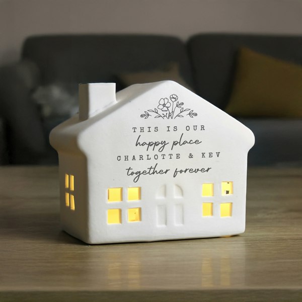 Personalised Memento Company Personalised Floral LED House
