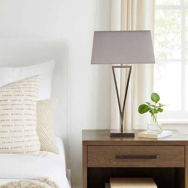 Pagazzi Lighting Lizzie Chrome & Mocha Touch Table Lamp