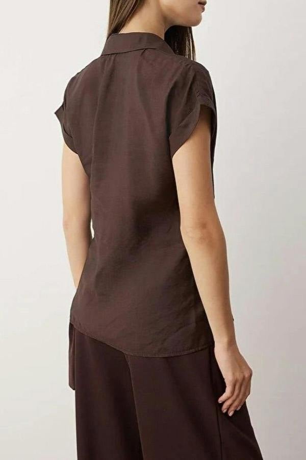 WOVCOR Woven Modal Shirt Front Knot