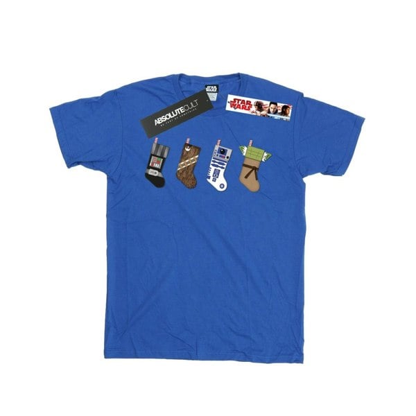 Star Wars Mens Christmas Stockings T-Shirt - Royal Blue