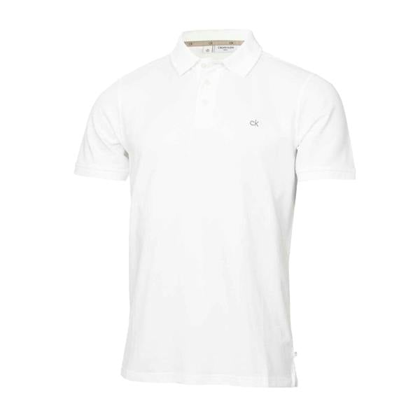 Calvin Klein Mens Golf Polo Shirt - White - 