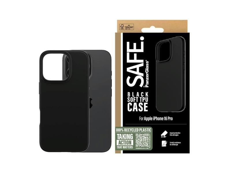 PanzerGlass Panzer Glass Black Safe Soft TPU Case for iPhone 16 Pro 6.3" - SAFE95901