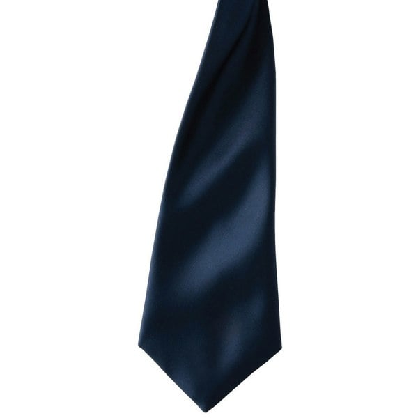 Premier Colours Mens Satin Clip Tie (Pack of 2) - Navy