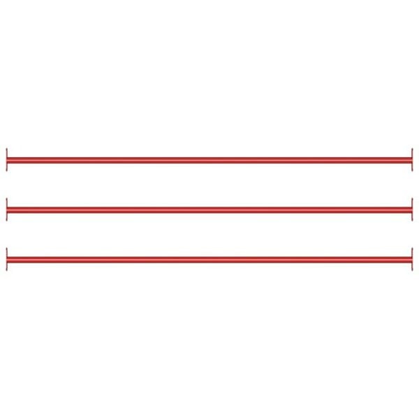 Berkfield Turning Bars 3 pcs 125 cm Steel Red